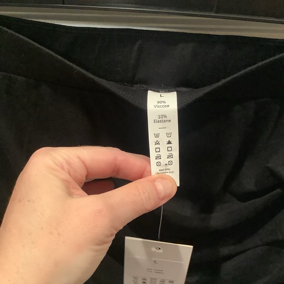 Halara Side Cinched Front Split Hem Black Women's Skirt Size Large - Picture 5 of 7